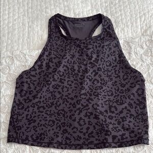 Athleta Charcoal Leopard Print Tank Top